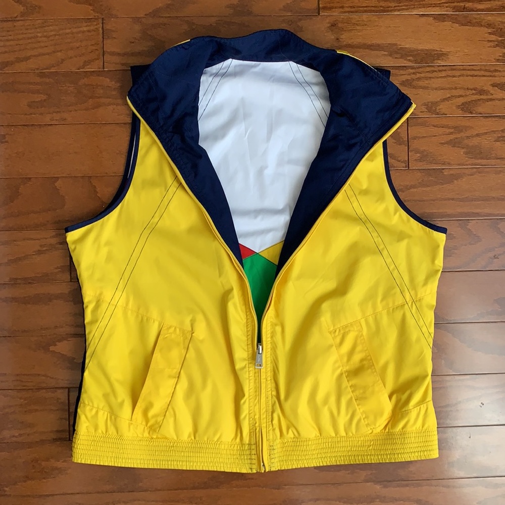 Vintage Lauren Ralph Lauren Reversible Color Block Zip Up Vest 90s Sporty large - Picture 11 of 14